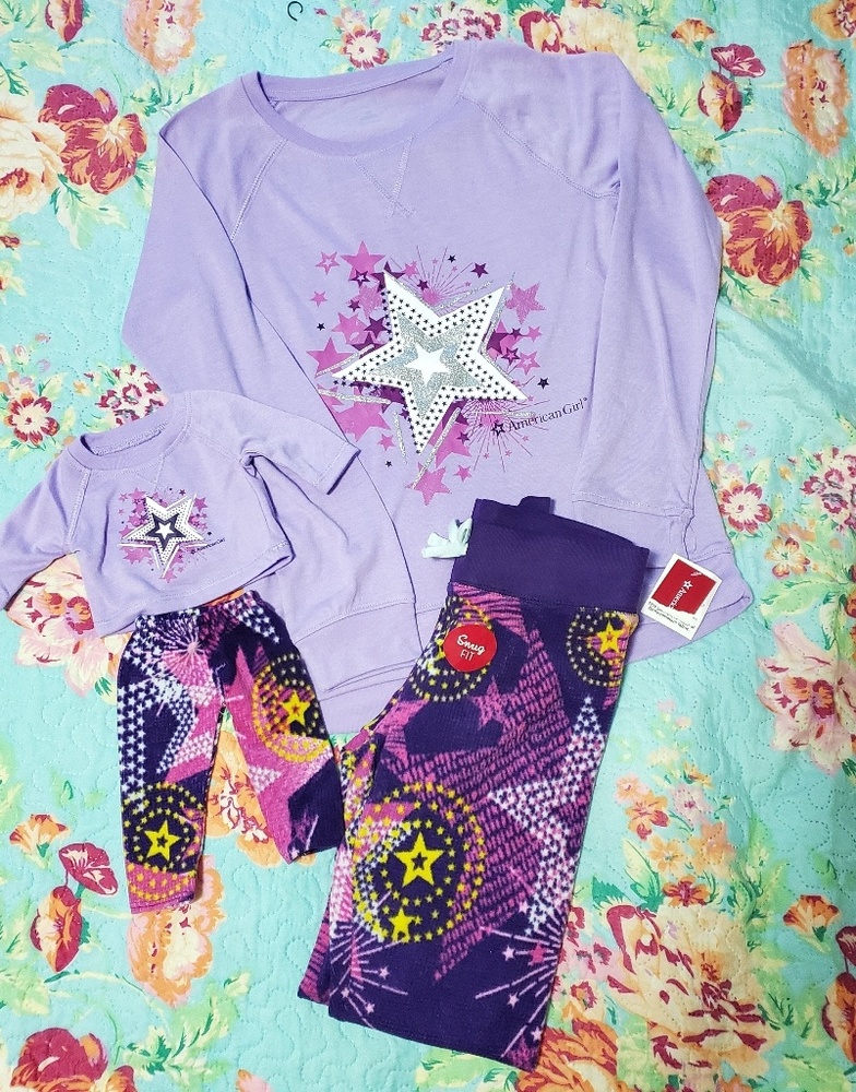 American girl doll and 👧 matching pajama set